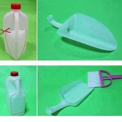 plastmasinio pieno butelio panaudojimas