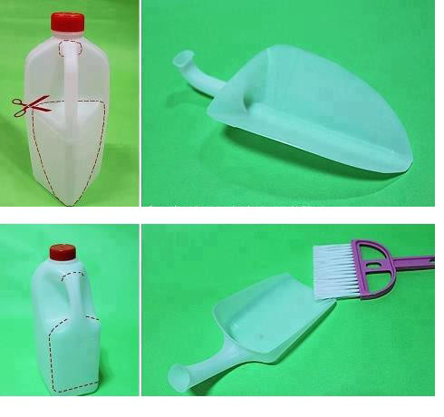 plastmasinio pieno butelio panaudojimas